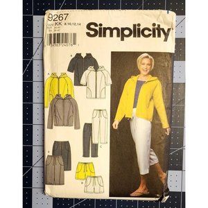 Simplicity Pattern 9267 Pants Jacket Short Skirt Athleisure Sizes 8 10 12 14